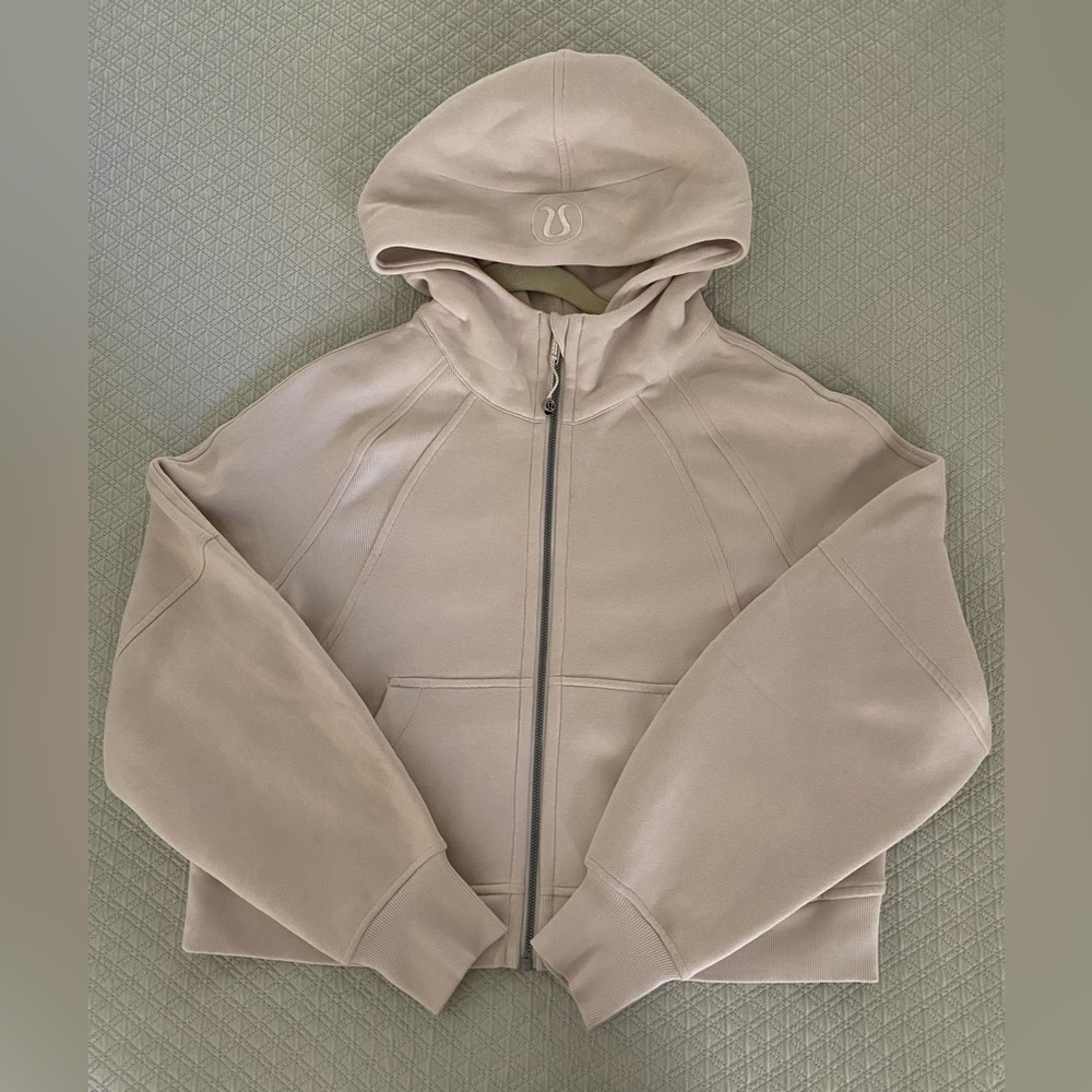Lululemon, Scuba Oversized Full-Zip Hoodie,  White Opal, Size XS/S
